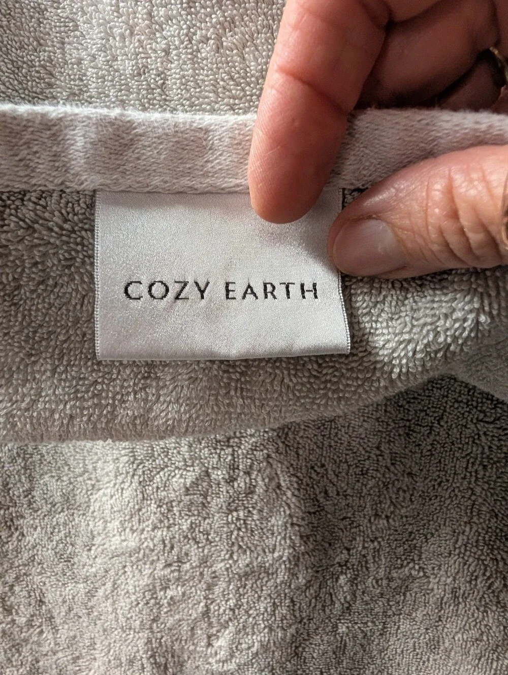 Set Cozy Earth Light Grey Bath Sheets (7) Hand Towels (5)